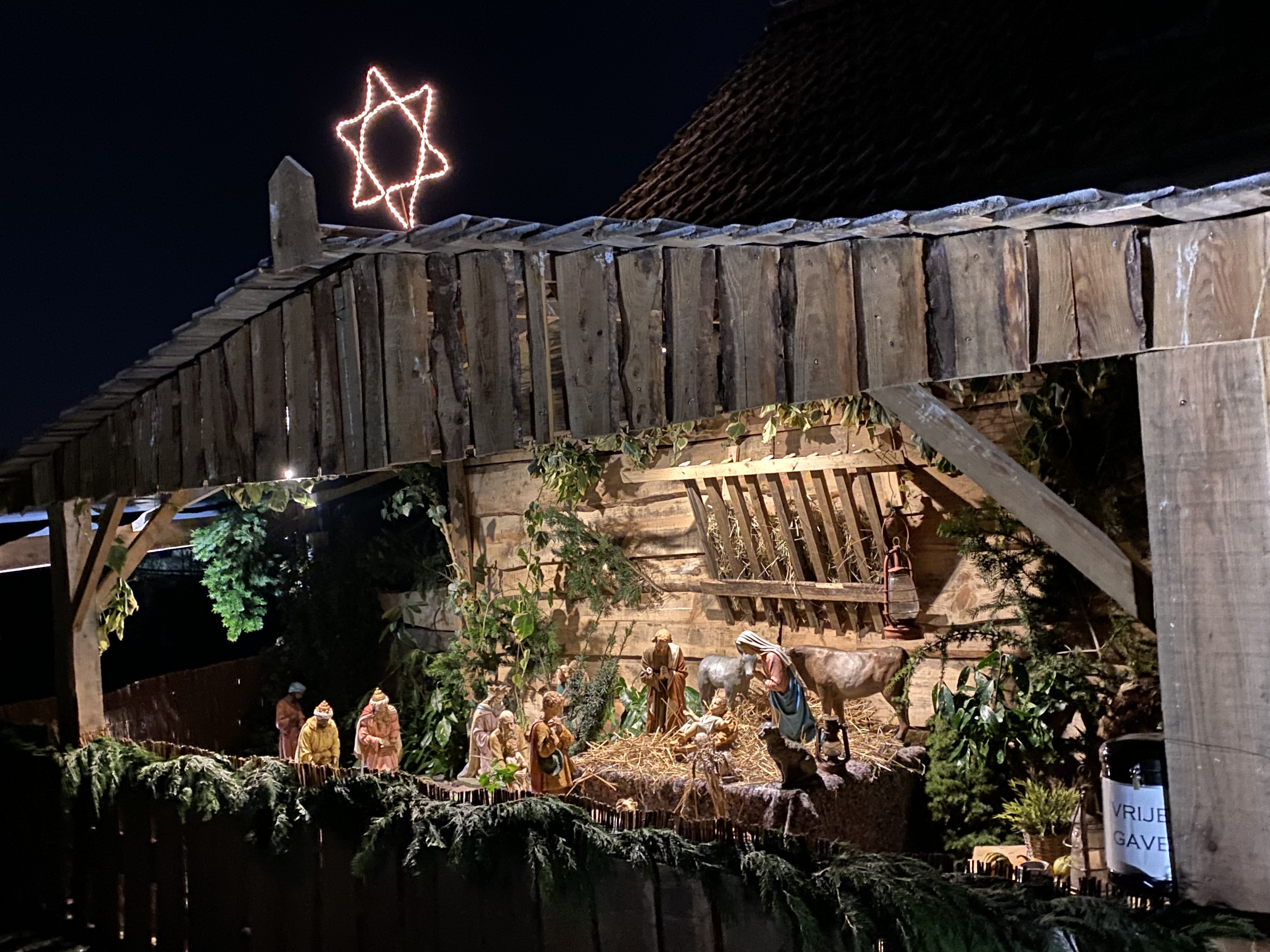 Kerststal bij het Clemensdomein